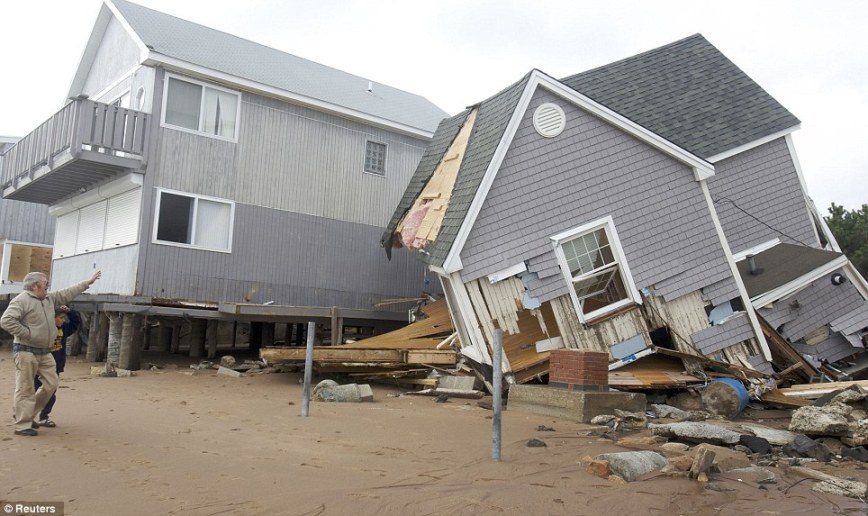 Super Storm Hurricane Sandy in East Haven Connecticut