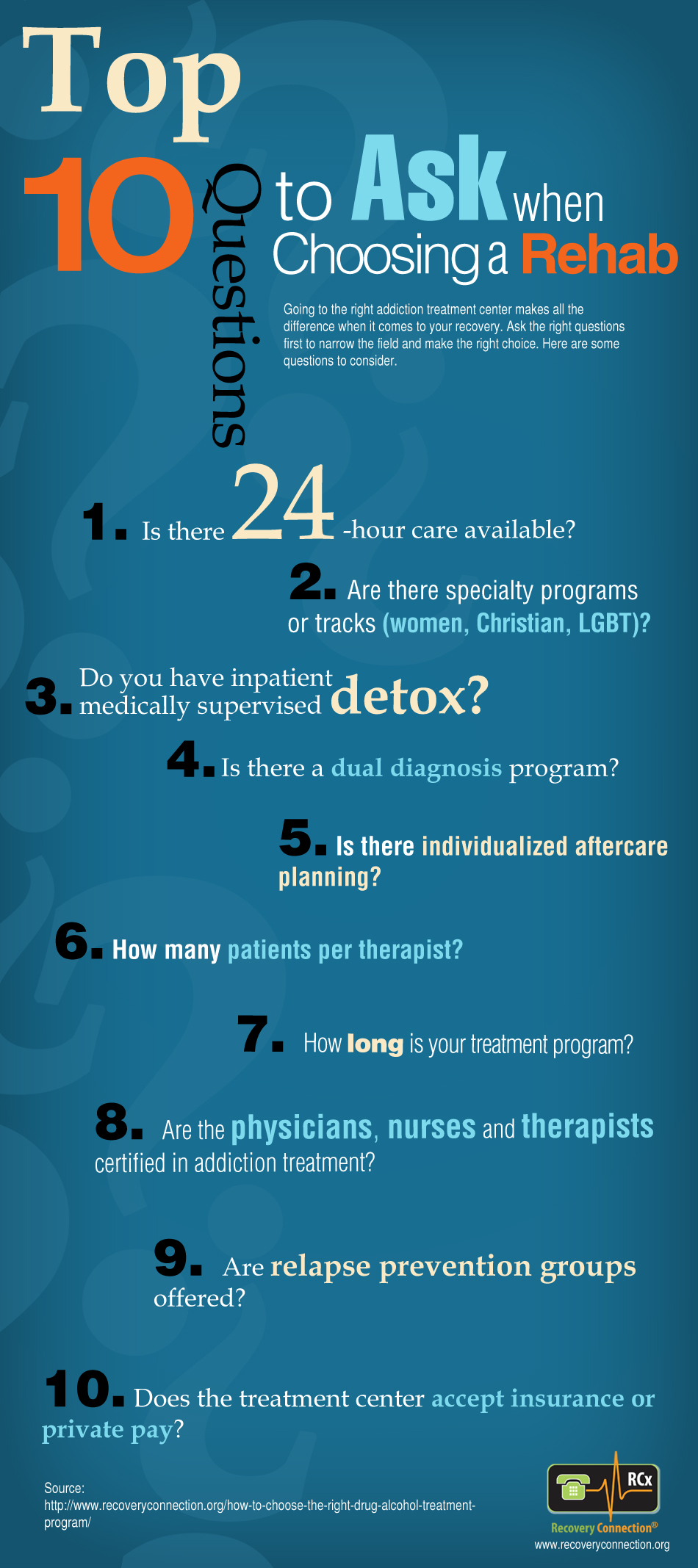 top 10 questions to place while choosing a rehab