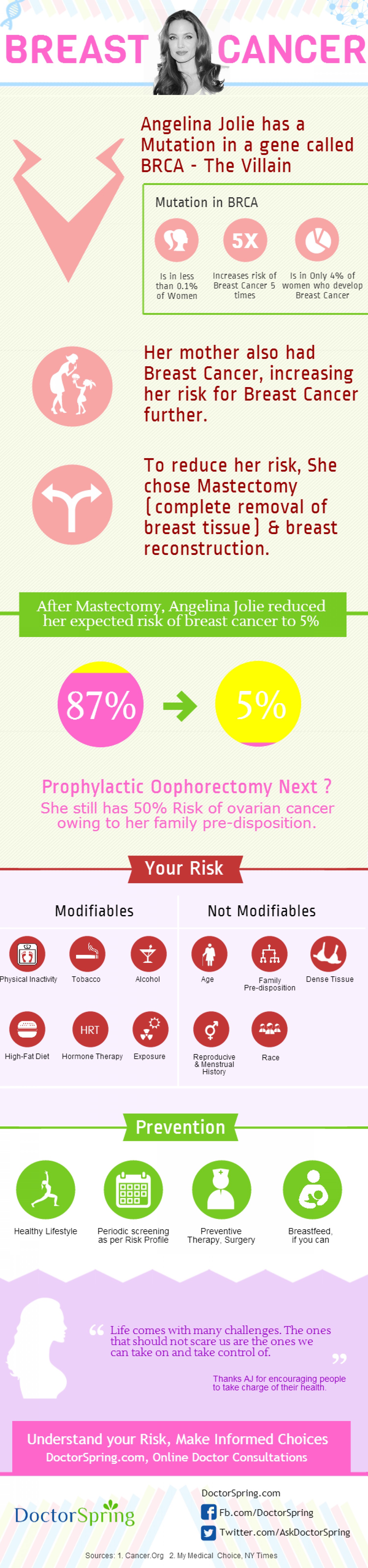 12. Breast Cancer Risk to Angelina Jolie