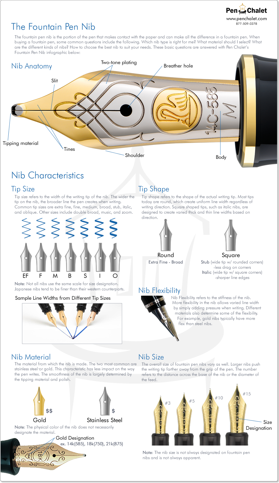  fountain pen nibs Infographics