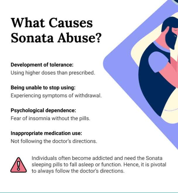Sonata Sleeping Pill The Dangers of Addiction And Abuse infographic